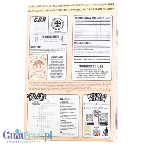 DNA Sports Cream of Rice, Vanilla Ice Cream 2kg - sugar-free rice gruel, Vanilla Ice Cream flavor