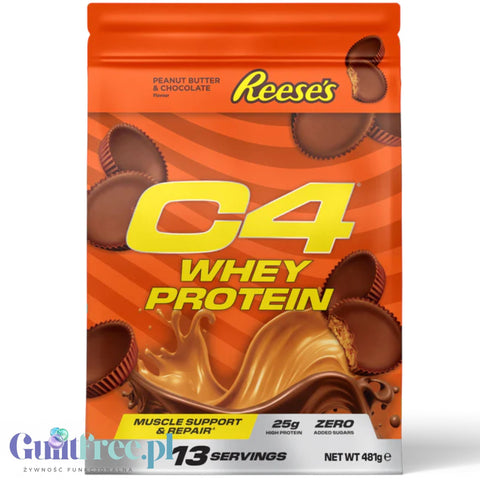 C4 Whey Protein Reese's® Peanut Butter & Chocolate 481g - the only original eese's protein supplement