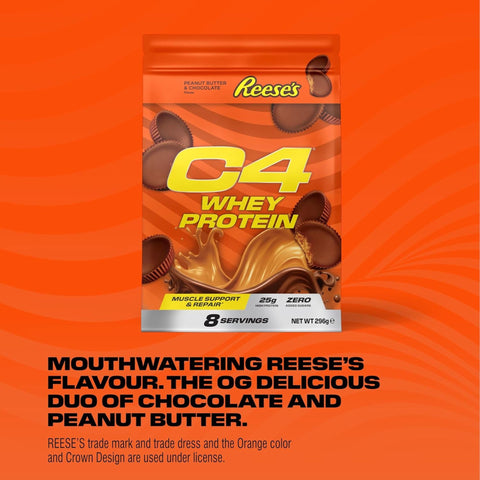 C4 Whey Protein Reese's® Peanut Butter & Chocolate 481g - the only original eese's protein supplement