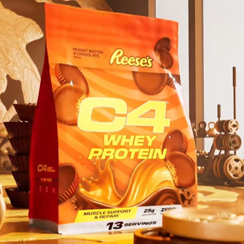 C4 Whey Protein Reese's® Peanut Butter & Chocolate 481g - the only original eese's protein supplement