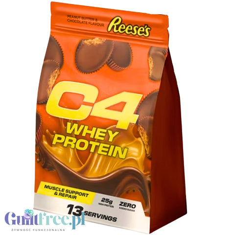 C4 Whey Protein Reese's® Peanut Butter & Chocolate 481g - the only original eese's protein supplement