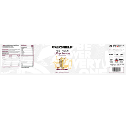 Overshield Whey Protein L'Over Protéiné Milky Honey - creamy dessert protein, WPC & WPI nutrient flavor Milk with Honey
