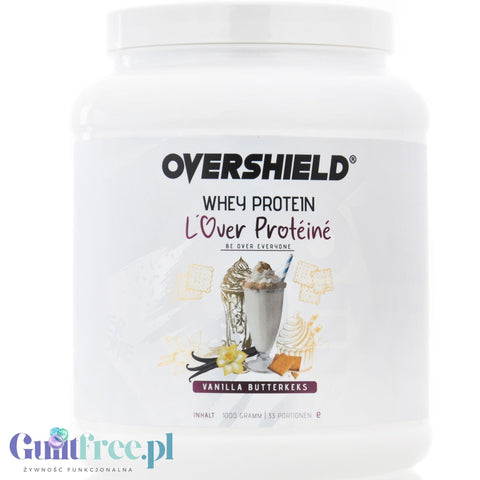 Overshield Whey Protein L'Over Protéiné Vanilla Butterkeks - creamy dessert protein, WPC & WPI nutrient flavor Buttercream Cooki