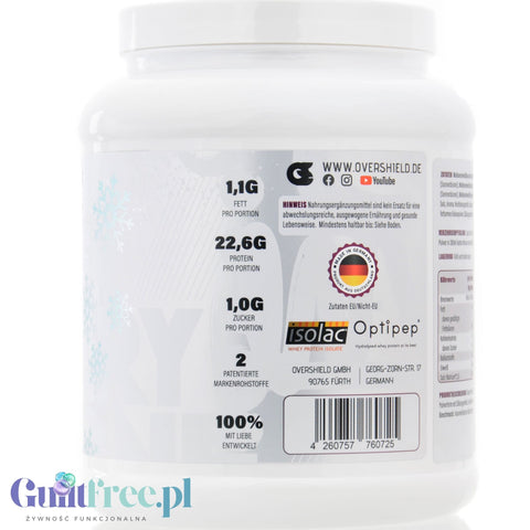 Overshield Crème de la Crème Whey Bratapfel - creamy dessert protein, WPC & WPI nutrition flavor Baked Apple
