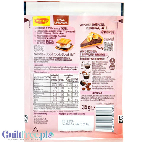 copy of Winiary sugar free butterscotch flavored pudding without sweeteners