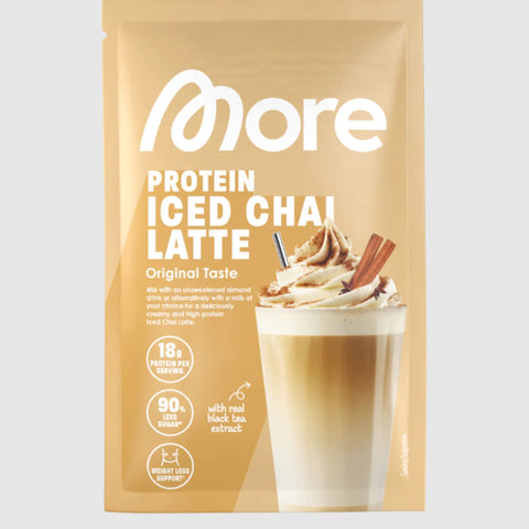 More Nutrition Protein Iced Chai Latte sachet 25g - protein coffee with cinnamon and glucomannan, 16g protein