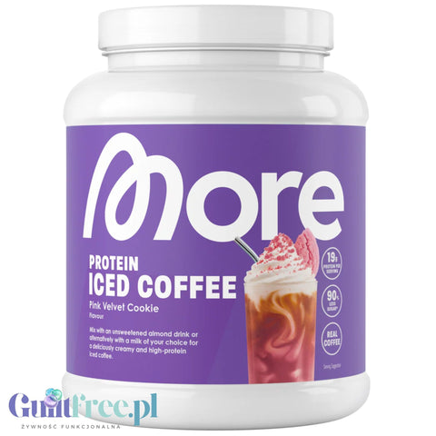 More Nutrition Protein Iced Coffee, Pink Velvet Cookie 0.5kg - iced protein coffee