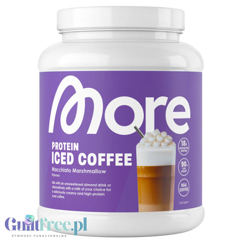 More Nutrition Protein Iced Coffee, Macchiato Marshmallow 0.5kg - iced protein coffee with marshmallows