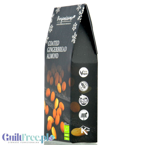 Benjamissimo Coated Gingerbread Almond - almonds in vegan gingerbread chocolate with no added sugar or maltitol