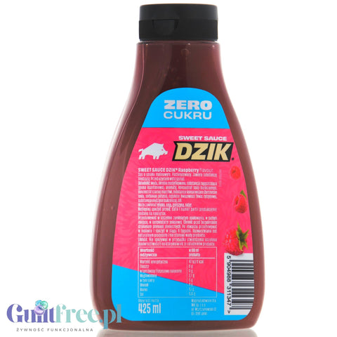 Dzik Sweet Sauce Raspberry Zero Cukru - malinowy sos bez cukru 11kcal