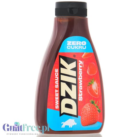 Dzik Sweet Sauce Strawberry Zero Cukru - syrop bez cukru o smaku truskawkowym, 10kcal