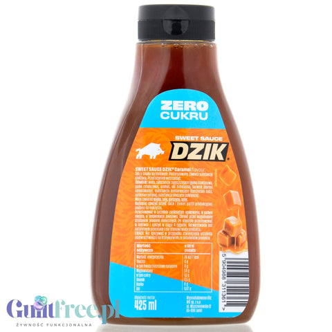 Dzik Sweet Sauce Caramel Zero - syrop bez cukru o smaku karmelowym 7kcal