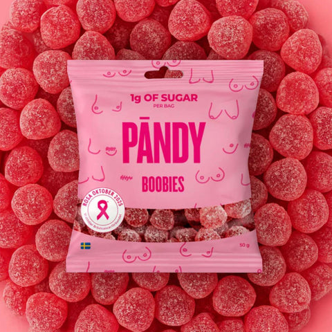 Pandy Boobies - sugar free fiber jelly beans 45% less calories, strawberry
