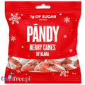 Pandy Berry Canes - fiber jellies without sugar 45% less calories, Strawberry and Vanilla