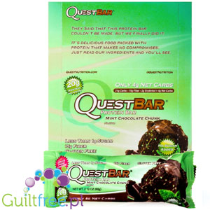 Quest Bar Protein Bar Mint Chocolate Chunk Flavor
