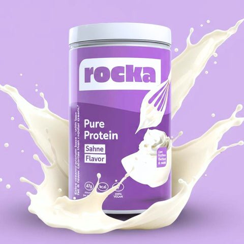 Rocka Nutrition Pure Protein Sahne 750g - unsweetened vegan protein supplement natural flavor