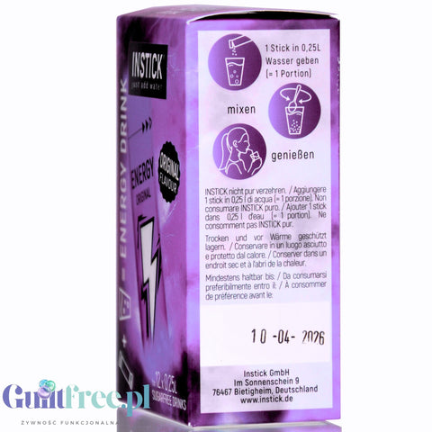 InStick Energy Acai - instant energy drink without sugar and calories