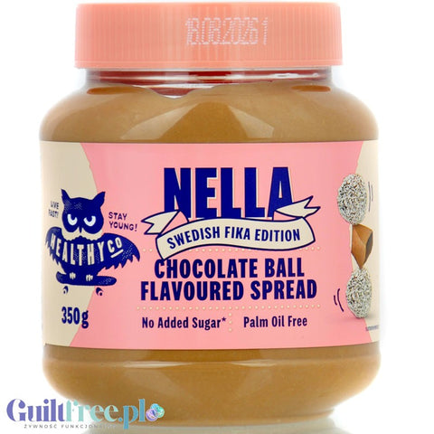 HealthyCo Nella Chocolate Ball - krem czekoladowy o smaku kawy i kokosa, bez cukru i oleju palmowego