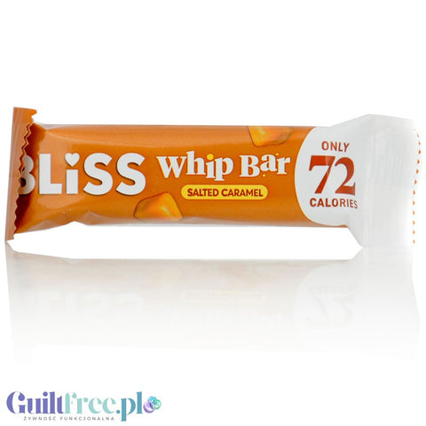 Bliss Whip Salted Caramel - batonik 72kcal, Solony Karmel & Mleczna Czekolada