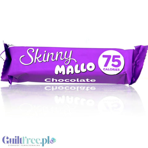 Skinny Mallo Chocolate Bar - Ciągnący się batonik zbożowy z polewą z pianki 75 kal