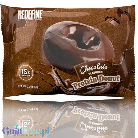 Redefine Protein Donut Chocolate - chocolate-coated protein donut 15g protein & 200kcal