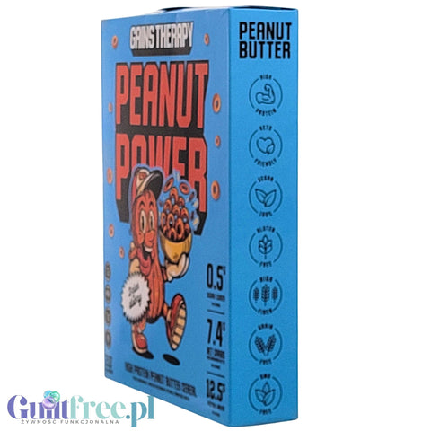 Gains Therapy Peanut Power - high protein peanut butter cereal