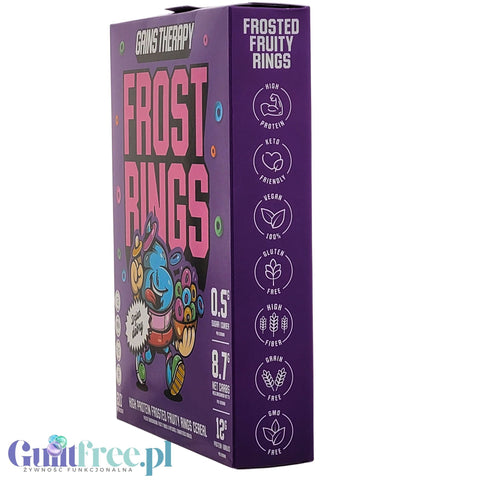 Gains Therapy Frost Rings - bezglutenowe keto płatki truskawka & miód o wysokiej zawartości białka