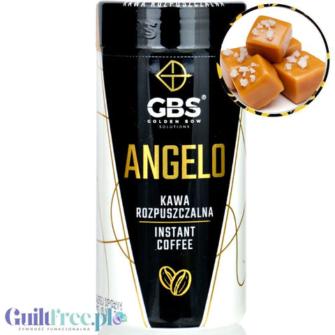 GBS Angelo Salted Caramel - flavored instant coffee 60mg caffeine without sugar or sweeteners