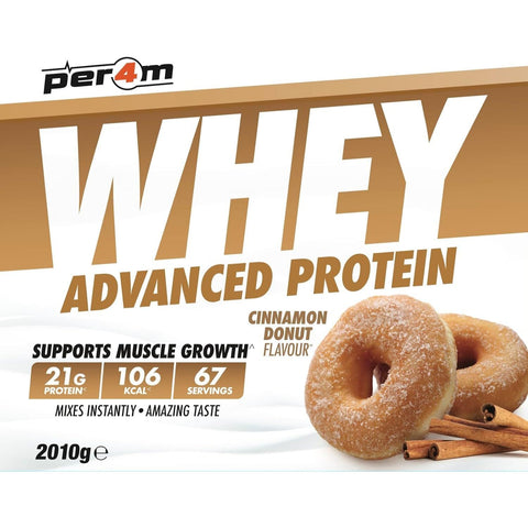 Per4m Whey Advanced Protein Cinnamon Donut 2kg - dense protein supplement WPC, WPI & MPC, Cinnamon Donut