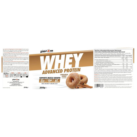 Per4m Whey Advanced Protein Cinnamon Donut 2kg - dense protein supplement WPC, WPI & MPC, Cinnamon Donut