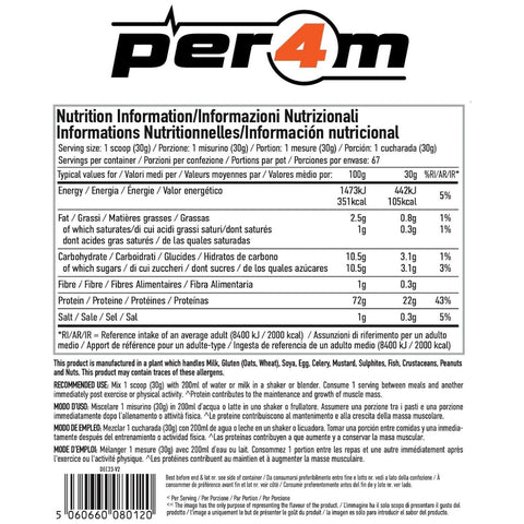 Per4m Whey Advanced Protein Cinnamon Donut 2kg - dense protein supplement WPC, WPI & MPC, Cinnamon Donut