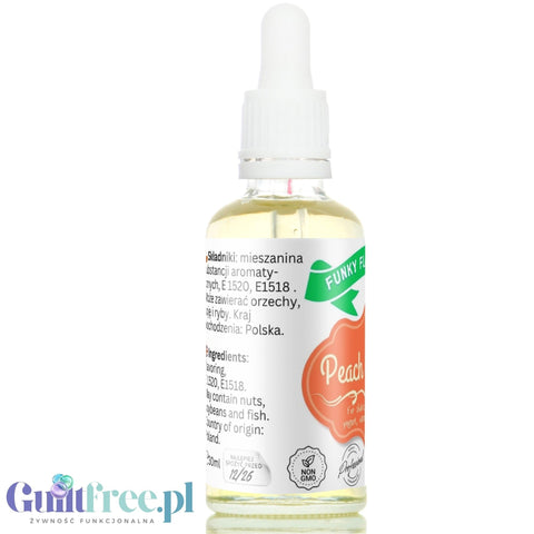 Funky Flavors Basic Peach Cobbler 30ml - Ciasto z Brzoskwiniami - kropelki aromatyzujące bez cukru i słodzików