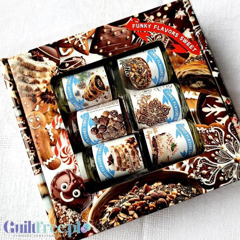 Funky Flavors Sweet 6 x 10ml, Frosted Tales Tester Set