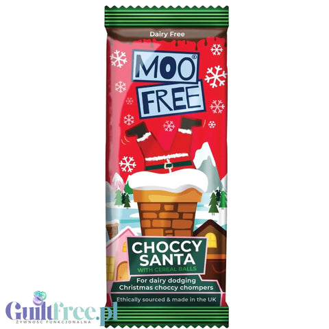 Moo Free Choccy Santa - Mikołaj z wegańskiej czekolady, bez mleka, soi i glutenu