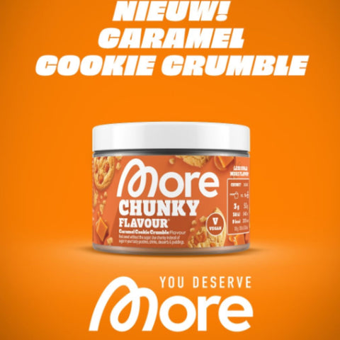 More Nutrition Chunky Flavor Caramel Cookie Crumble - wegański aromat w proszku, Karmelowe Ciasteczko z kruszonką