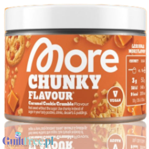 More Nutrition Chunky Flavor Caramel Cookie Crumble - wegański aromat w proszku, Karmelowe Ciasteczko z kruszonką