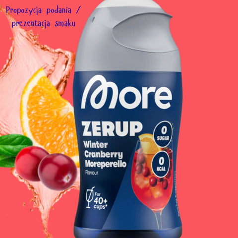 More Nutrition Zerup Winter Cranberry Moreperello for 8L - concentrated water syrup without sugar and calories, cranberry punch