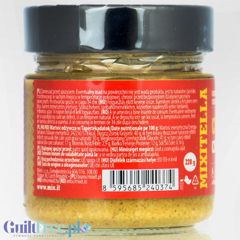 Mixitella Crunchy Christmas - Krem z nerkowca orzechów laskowych i migdałów z chrupiącym kataifi