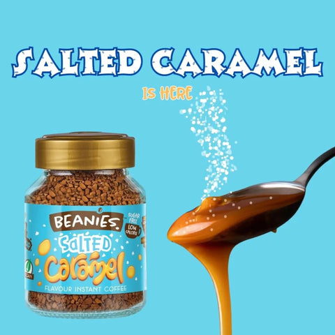 Beanies Salted Caramel - freeze-dried flavored instant coffee 2kcal, flavor Salted Caramel