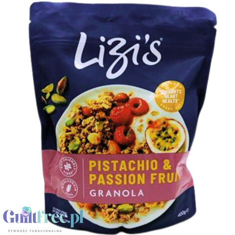 Lizi's Granola Pistachio & Passionfruit - owsiana granola Marakuja & Pistacje GL7