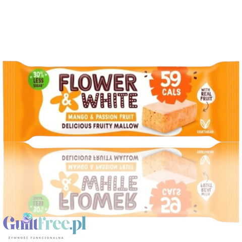 Flower & White Mango & Passion Fruit Mallow 59kcal KRÓTKA DATA - baton piankowy mango marakuja