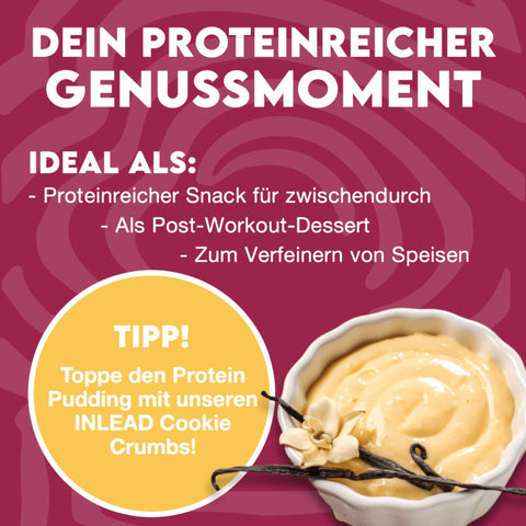 Inlead Protein Pudding Vanilla 0.5kg - vanilla protein pudding, 19g protein per serving 104kcal