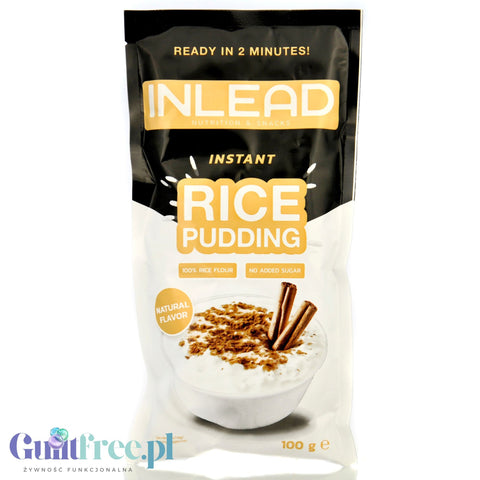 Inlead Instant Rice Pudding - pudding ryżowy, ryżanka, bez cukru i słodzików, smak naturalny