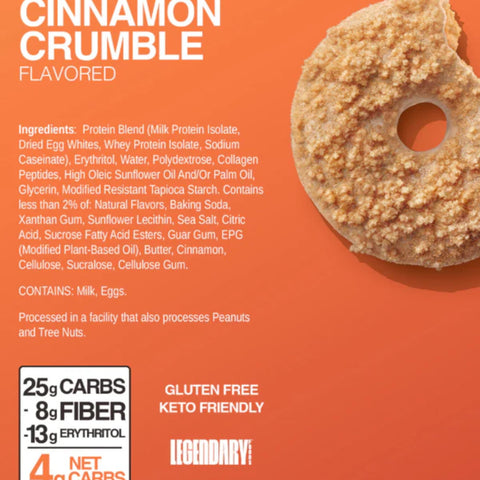Legendary Foods Protein Donuts Cinnamon Crumble - donuty bez glutenowe 20g białka z posypką