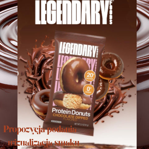 Legendary Foods Protein Donuts Chocolate Dipped - czekoladowe keto donuty bez glutenu 20g białka