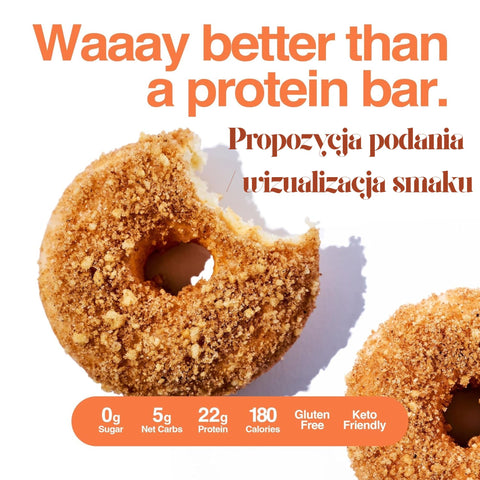 Legendary Foods Protein Donuts Cinnamon Crumble - donuty bez glutenowe 20g białka z posypką