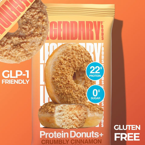 Legendary Foods Protein Donuts Cinnamon Crumble - donuty bez glutenowe 20g białka z posypką