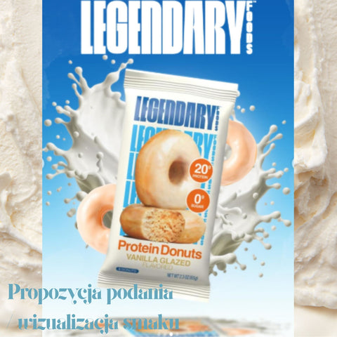Legendary Foods Protein Donuts Vanilla Glazed - donuty waniliowe z lukrem 20g białka