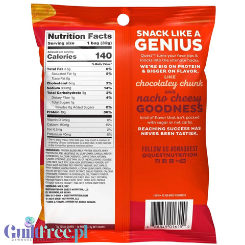 Quest Tortilla Chips, Buffalo Ranch - chipsy proteinowe 18g białka, OSTRE (!) Buffalo & Limonka