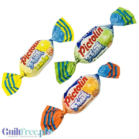 Pictolin Fresh landrynki bez cukru 65g (Cytryna, Pomarańcza, Limonka)